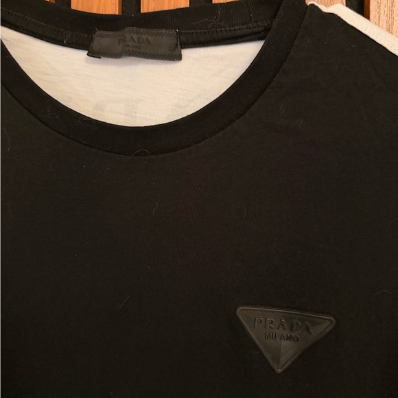 Prada Black and White Short Sleeve Tee - Picture 2 of 3